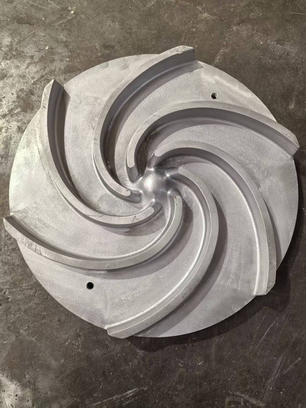 Impeller machined in-house from our own tooling